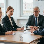 Ace your 2025 job interview - Image of a job interview taking place with 3 team members and an interviewee
