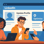 Image of young people updating their LinkedIn profiles. 10 Game-Changing Job Search Tips for 2025